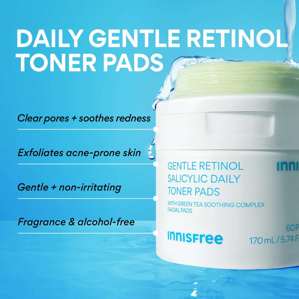 innisfree pad closeup texture highlighting gentle weave for mild exfoliation benefit
