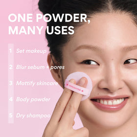 innisfree spring flatlay with blossoms and powder evokes seasonal scent and aesthetic benefit refreshing