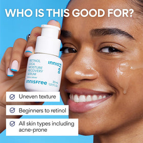 innisfree serum staged in skincare routine demonstrating layering with moisturizer and SPF