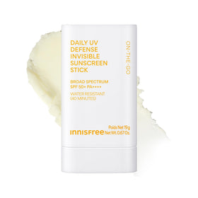 innisfree front packaging of sunscreen stick showing portability and SPF benefit