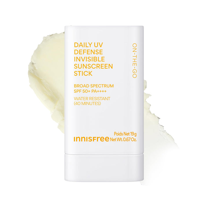 innisfree front packaging of sunscreen stick showing portability and SPF benefit