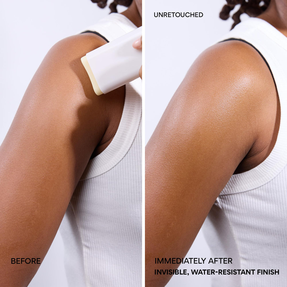 innisfree stick next to hand to show compact size and travel-ready benefit