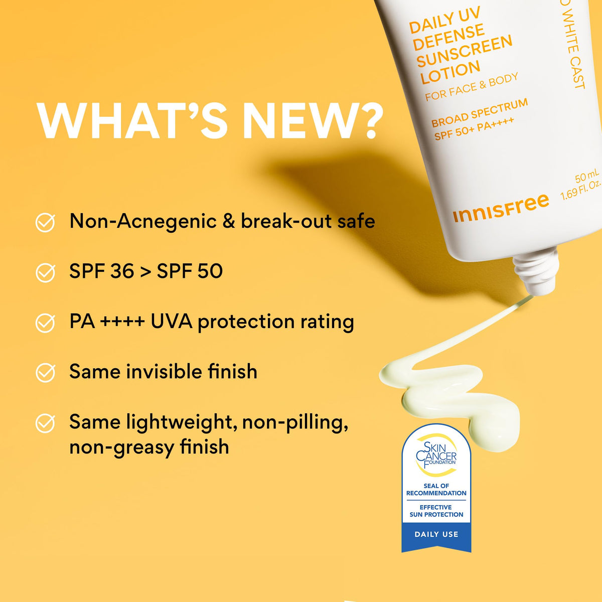 innisfree sunscreen blended on face under makeup for smooth, non-pilling base