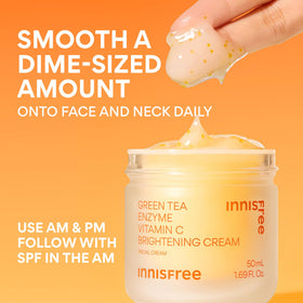 innisfree travel size next to sunscreen for layering and protection