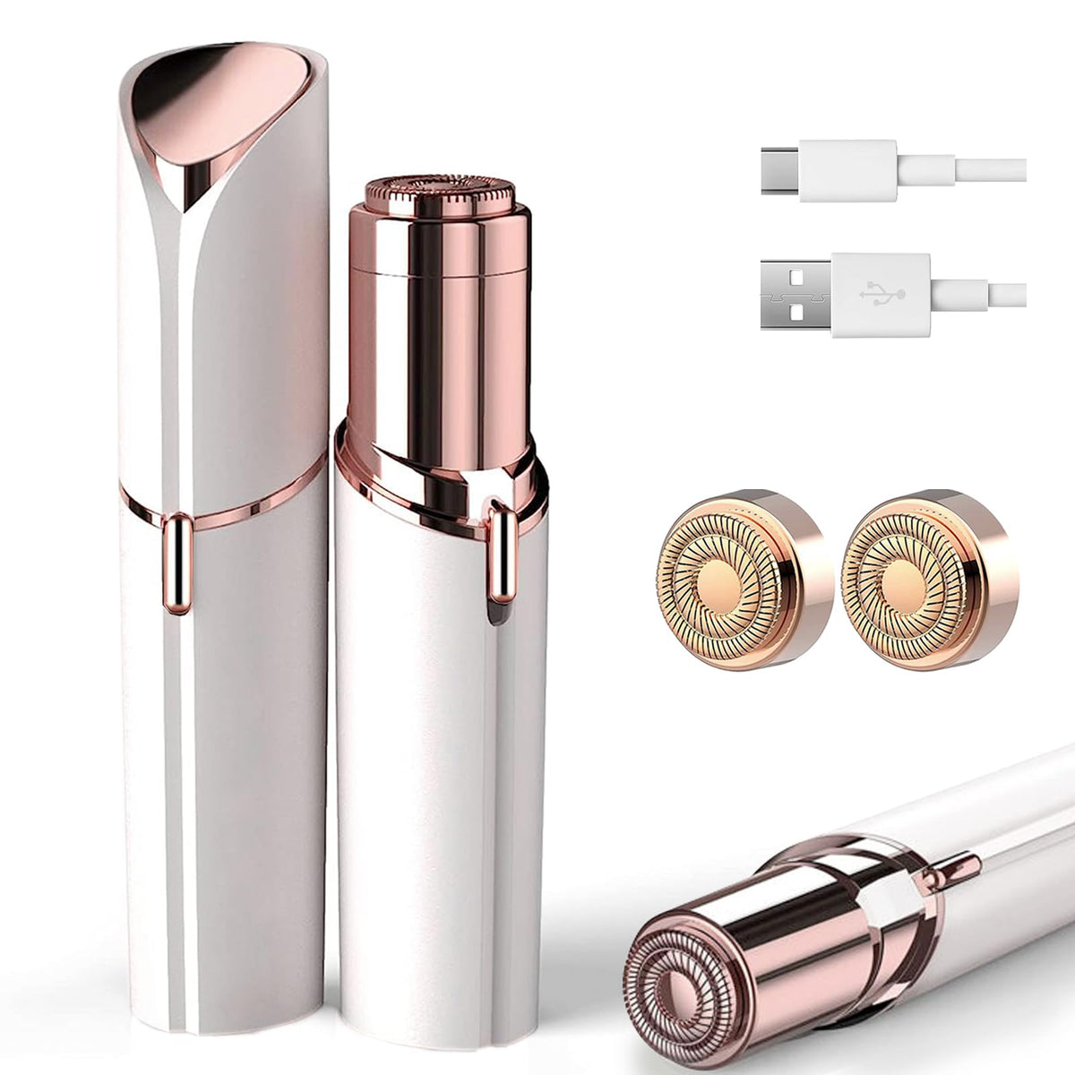 innobeaut front view of face shaver showing compact design and easy grip