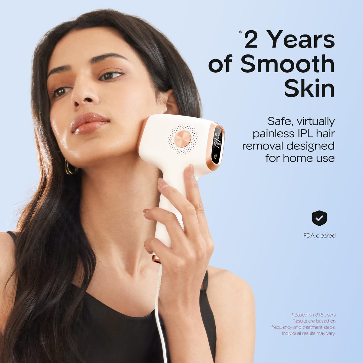 INNZA close-up of ice cooling contact that soothes skin during treatment