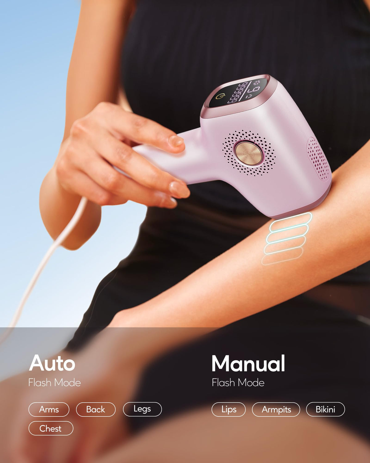 INNZA size comparison with hand showing portable scale and ergonomic fit