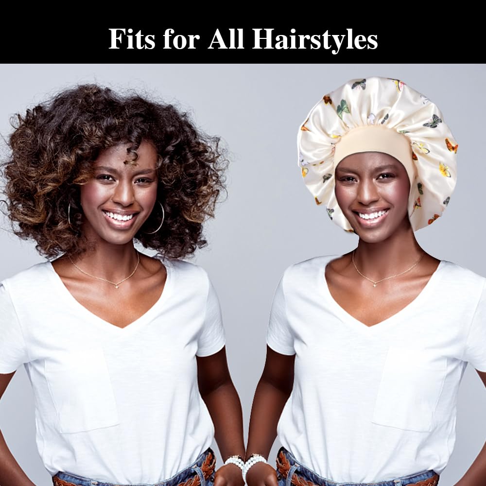 inprog bonnet worn holding long braids intact overnight benefit shown