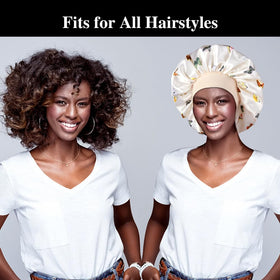 inprog bonnet worn holding long braids intact overnight benefit shown