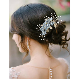inSowni close-up of fabric flower and rhinestone detailing for delicate elegance