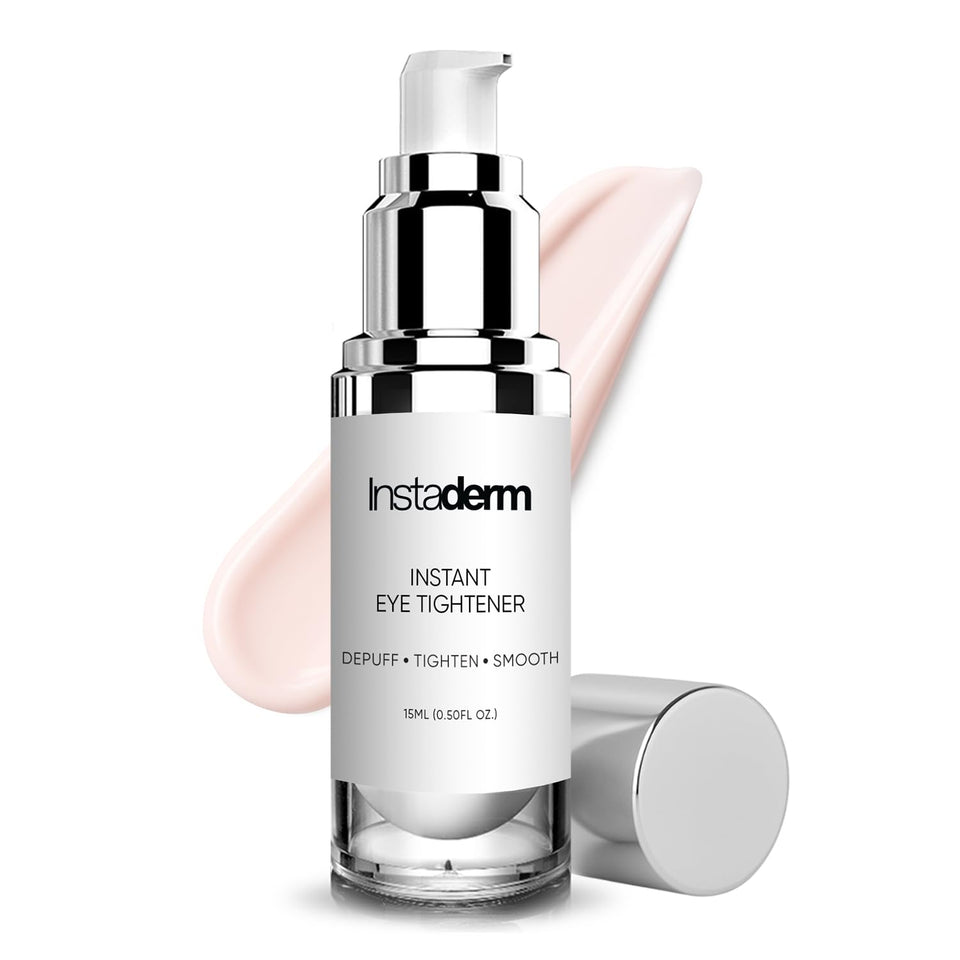 Instaderm front packaging showing Instant Eye Tightener benefits