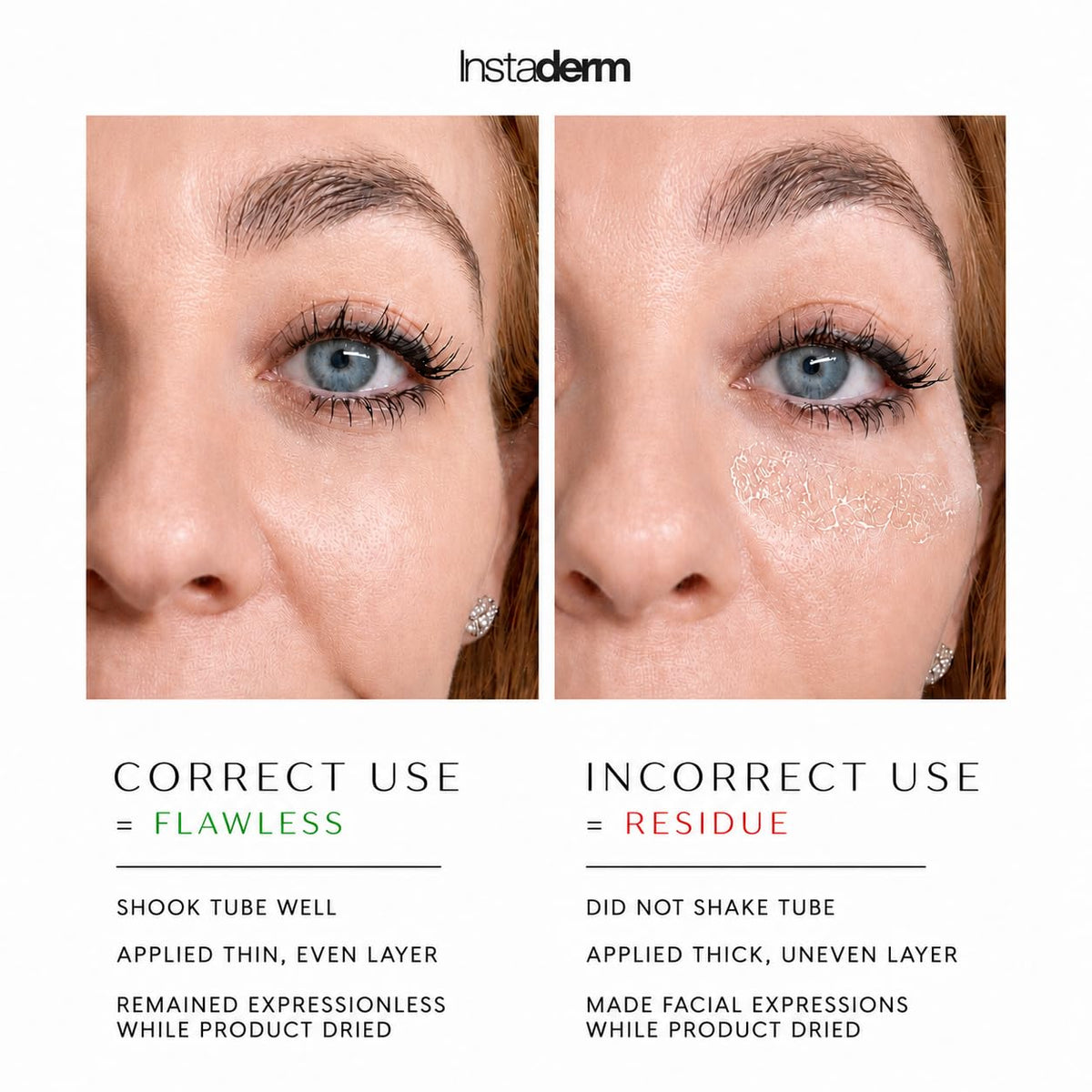 Instaderm on bathroom vanity lifestyle image showing daily routine benefit