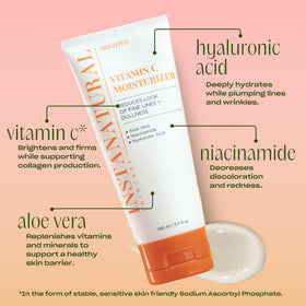 InstaNatural 3.4 fl oz bottle next to everyday items for size clarity