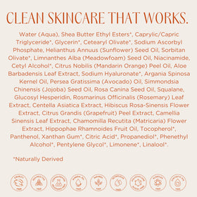 InstaNatural label detail close-up showing ingredients and clean promise