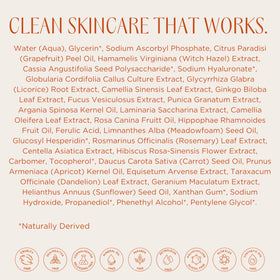 InstaNatural suggested before-and-after skin depiction, showing improved radiance concept