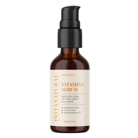 InstaNatural pump dispensing serum, highlighting easy controlled application benefit