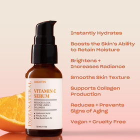 InstaNatural serum texture on skin close-up, showing lightweight hydration and absorption