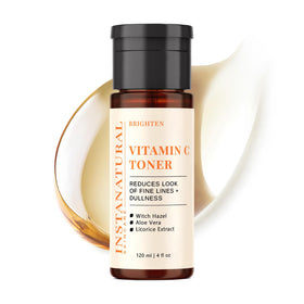 InstaNatural toner front packaging shows product and benefits