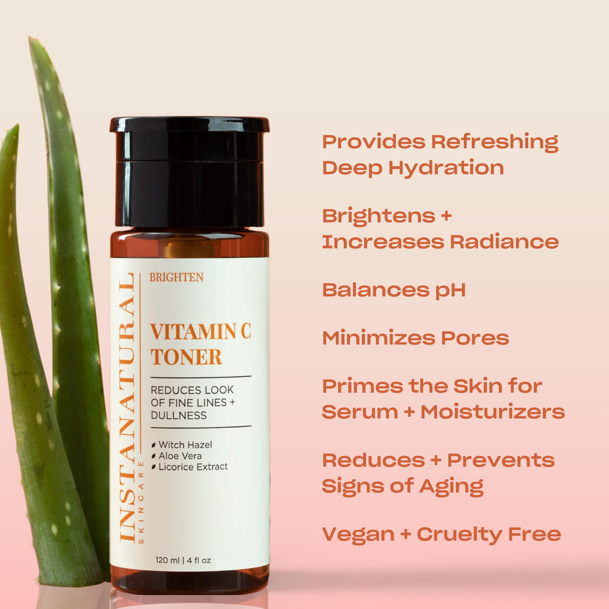 InstaNatural toner pouring drop demonstrates lightweight absorbency