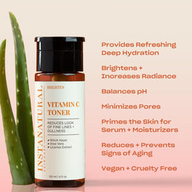 InstaNatural toner pouring drop demonstrates lightweight absorbency
