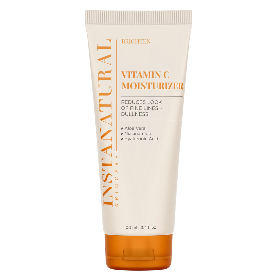 InstaNatural front packaging showing product and brightening promise