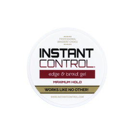 Instant Control gel applied while brushing edges demonstrating smooth, long-lasting control