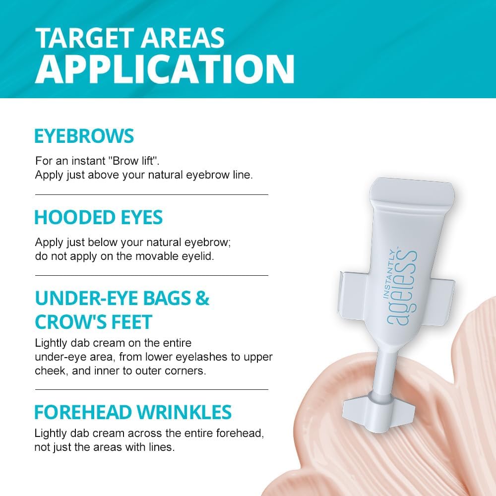 Instantly Ageless being applied under the eye for immediate tightening effect