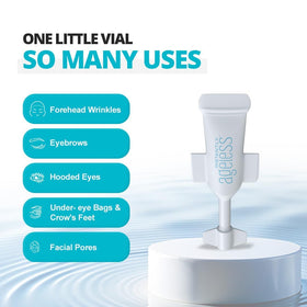 Instantly Ageless vials beside a travel bag to show portable anti-aging solution