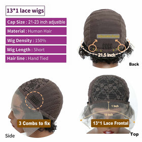 INSTASTYLE wig on head form to show scale and easy everyday wear