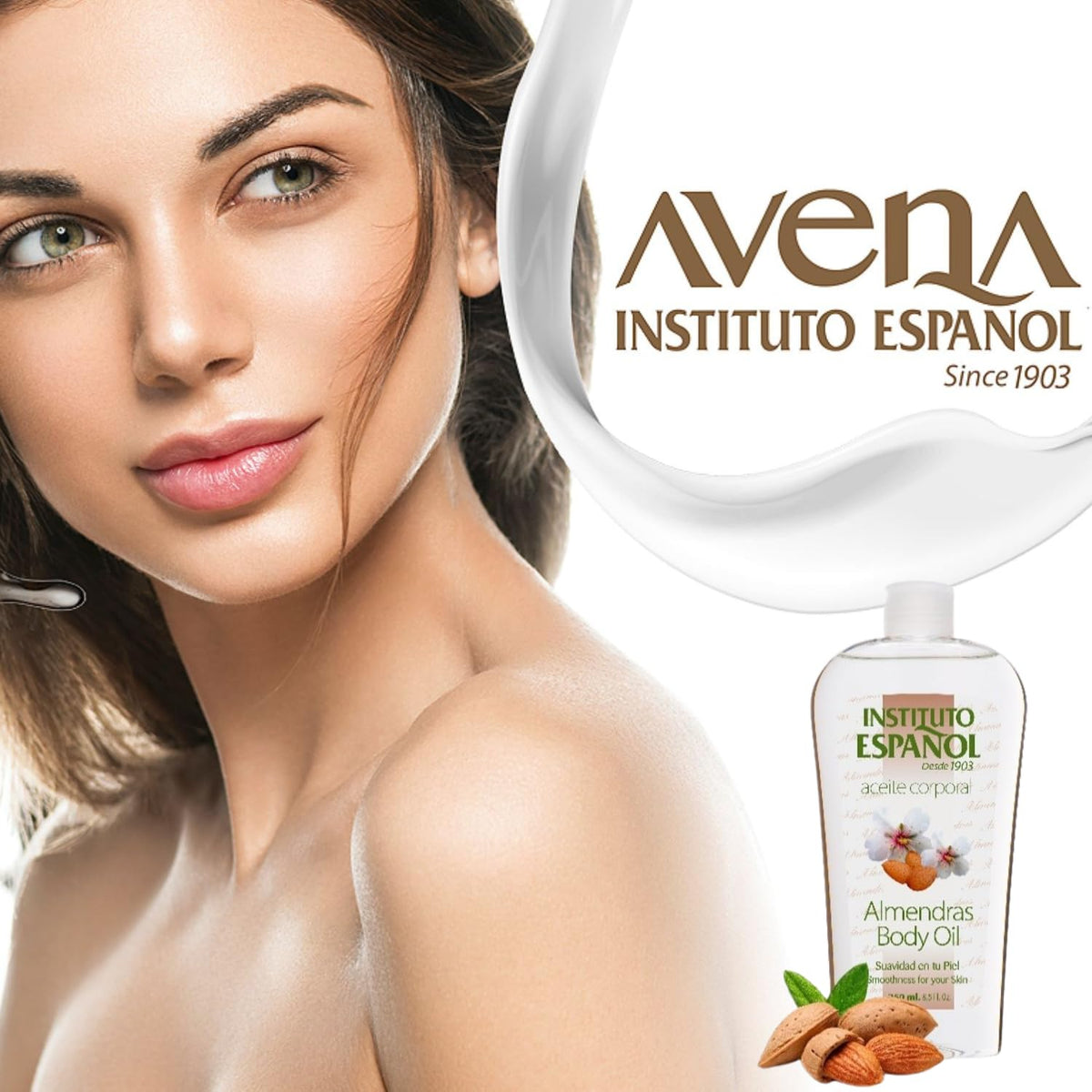 Instituto Español product label close-up highlighting ingredients and gentle formulation benefit