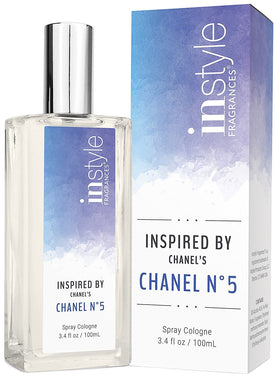 Instyle Fragrances bottle front view showing label and elegant shape for easy identification