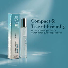 Instyle Fragrances rollerball styled with beach outfit showing daytime freshness and versatile wear