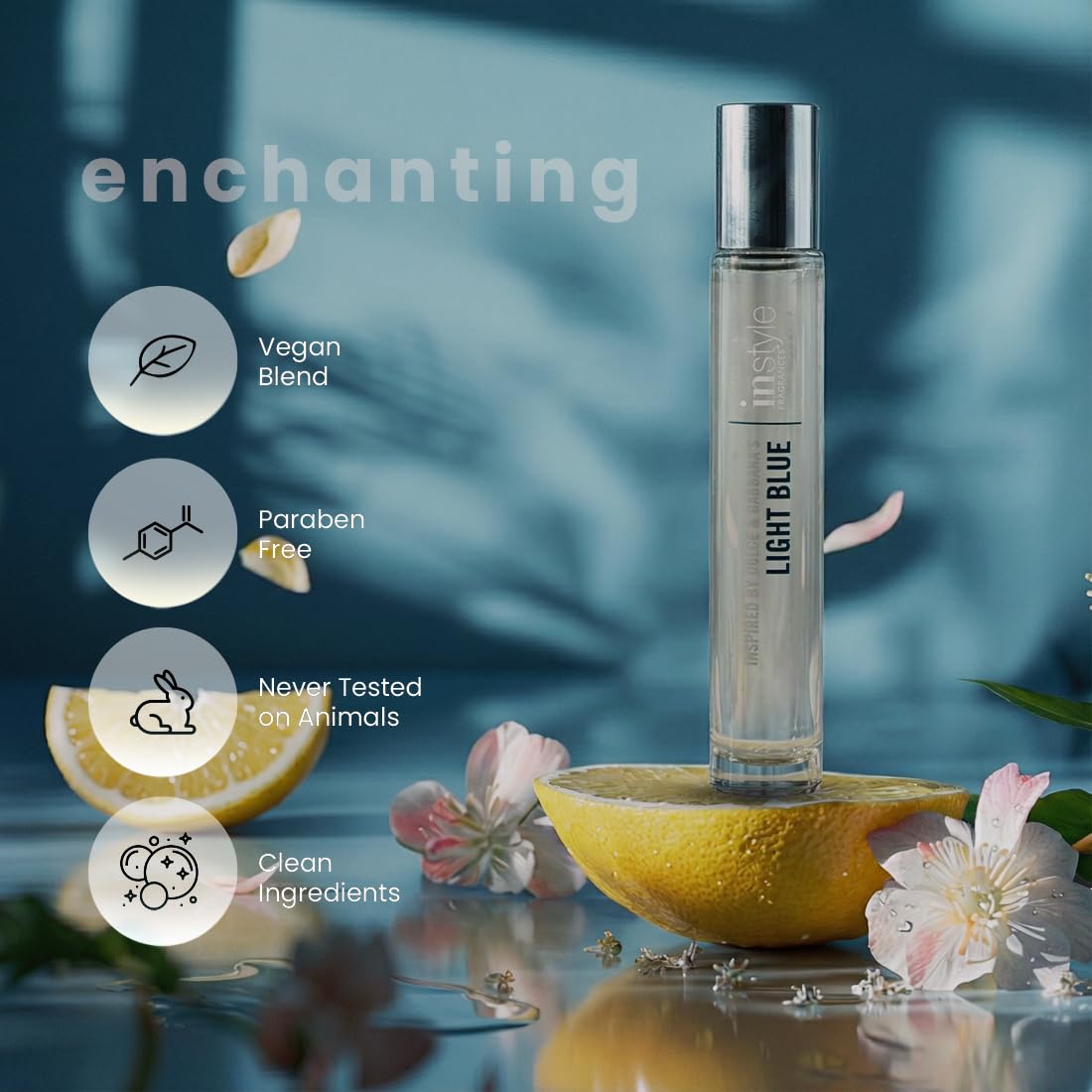 Instyle Fragrances glass bottle texture close-up showing quality finish and portable elegance
