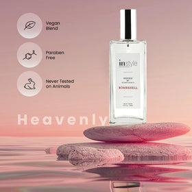 Instyle Fragrances spray action misting on skin for immediate fresh citrus benefit