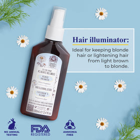 Intea Camomila texture on hair strand displaying smooth, gradual brightening