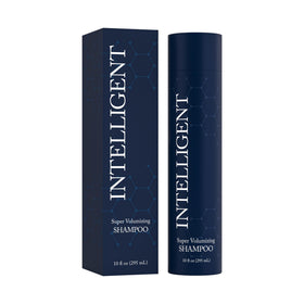 Intelligent Shop shampoo front packaging showing full product and volume benefit