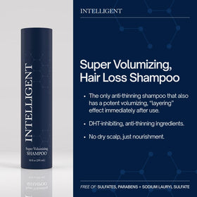 Intelligent Shop pump and label close-up highlighting ingredients and clarity