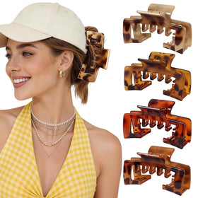 Interesse front packaging showing four tortoise shell clips, organized and ready