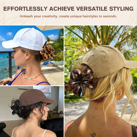 Interesse tortoise and black clips together, mix-and-match outfits
