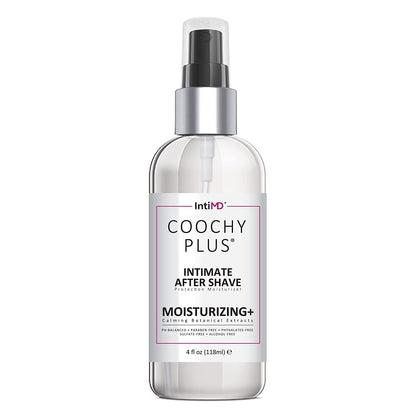 IntiMD COOCHY front bottle view showing packaging and soothing benefit