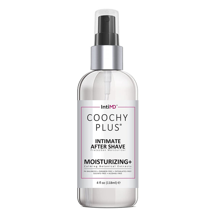 IntiMD COOCHY front bottle view showing packaging and soothing benefit