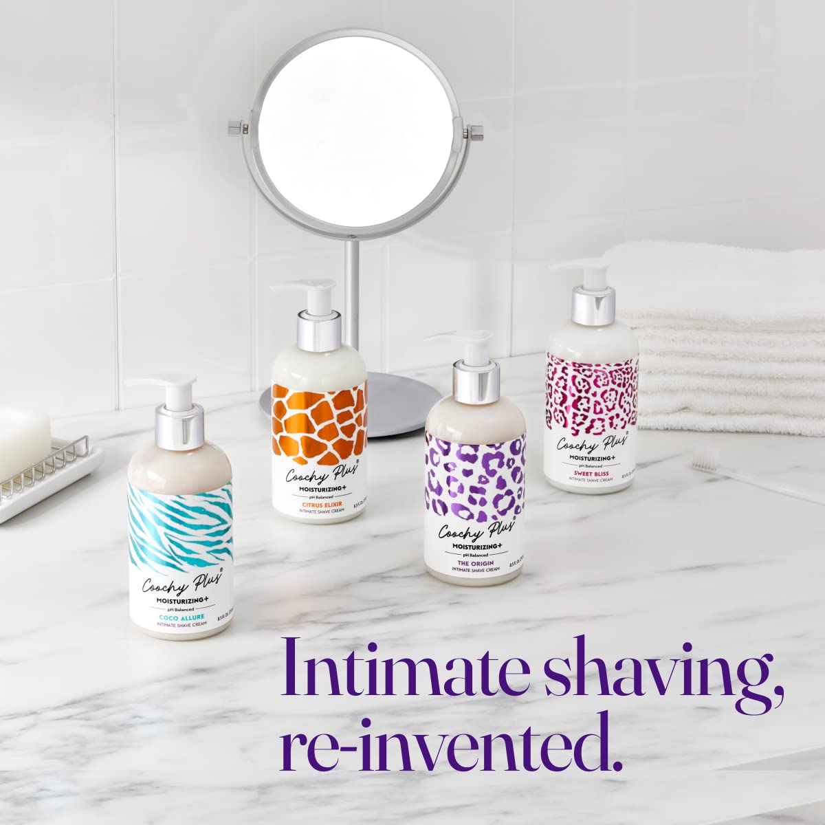 After-shave smooth skin result using IntiMD Coochy Plus showing reduced bumps and calm skin