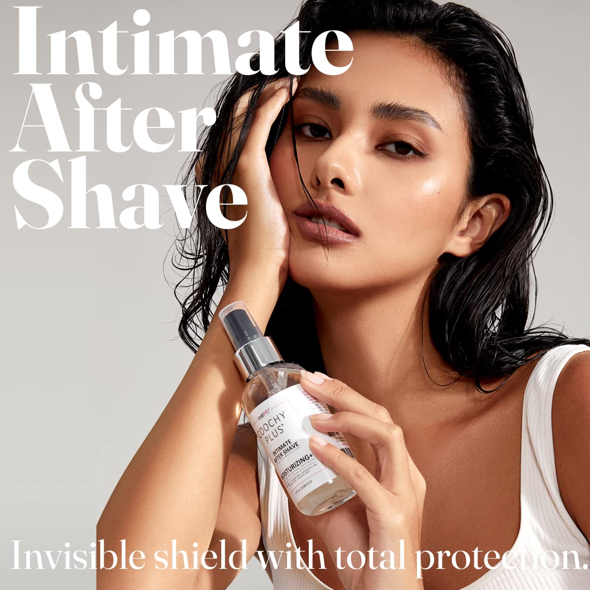 IntiMD COOCHY spray nozzle close-up for easy, precise application benefit