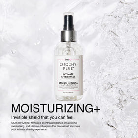 IntiMD COOCHY lightweight mist texture close-up with fast-absorbing benefit