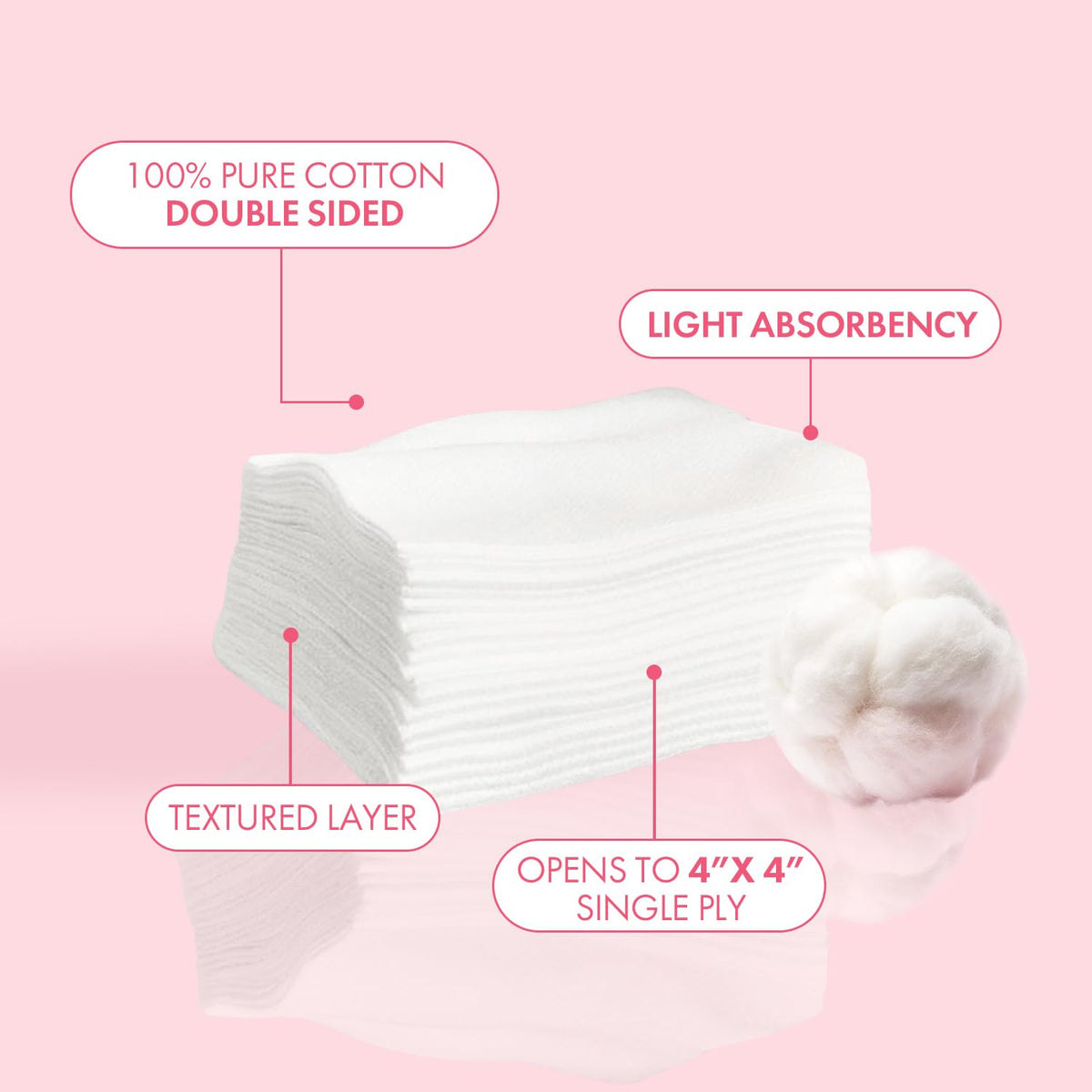 Intrinsics close-up of wipe texture highlighting silky smooth fibers