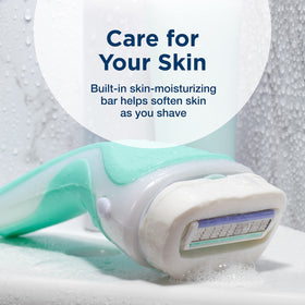 INTUITION detailed view of four blades for an even, close shave