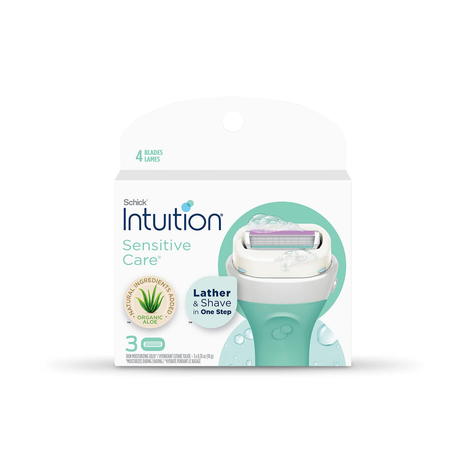 INTUITION front view of 3-pack refills showing product and benefits