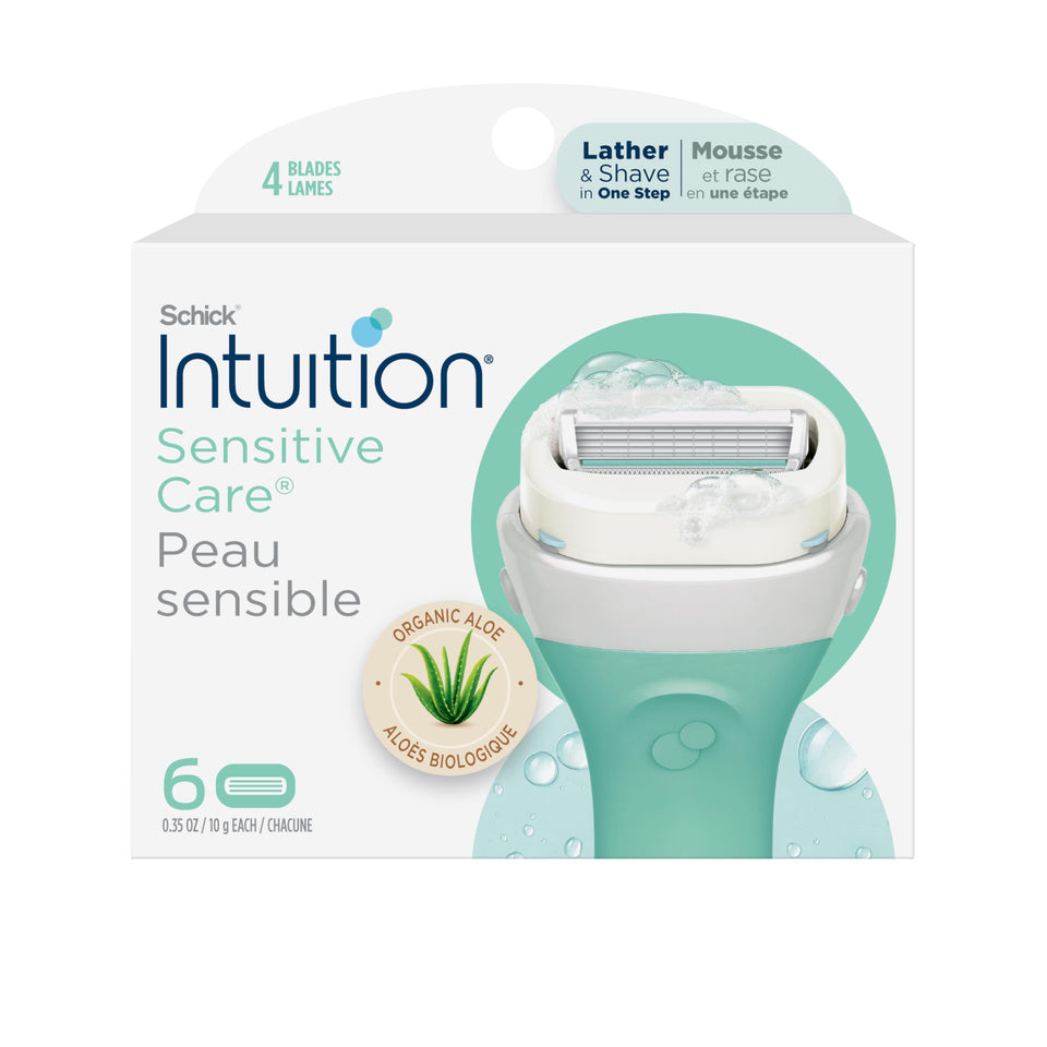 INTUITION front packaging showing six refill cartridges and convenience