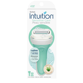 INTUITION front packaging showing razor kit and benefits