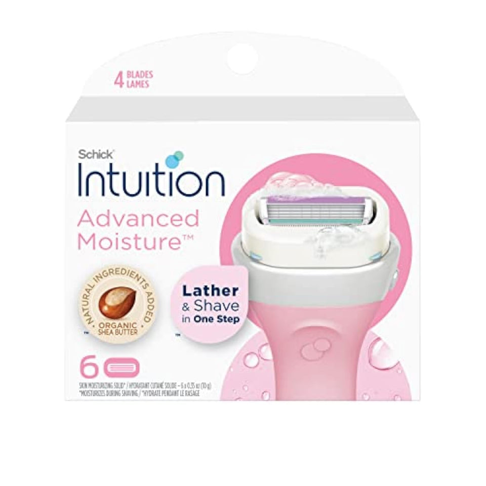 INTUITION front packaging showing six refill cartridges and benefits